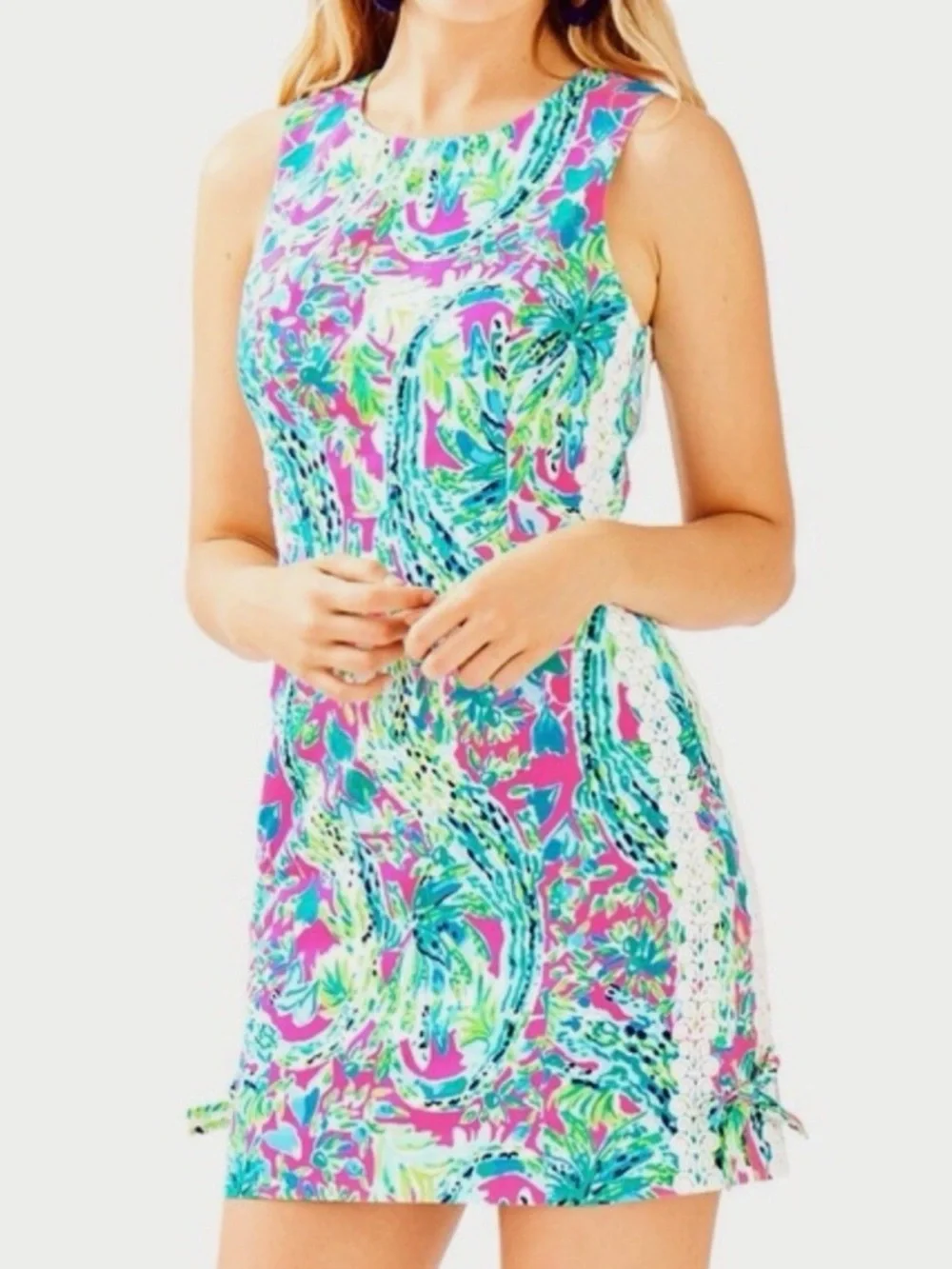 LILLY PULITZER Mila Shift Dress in Multi Snap Back Sz 14 - Picture 1 of 7